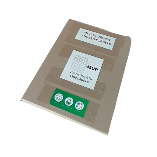 45UP Multi - Purpose Adhesive Labels – 100 A4 sheets 4500 labels - Multi - Purpose Adhesive Labels